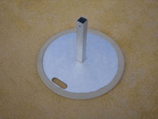 Plaque de base Hall avec bord de protection en caoutchouc