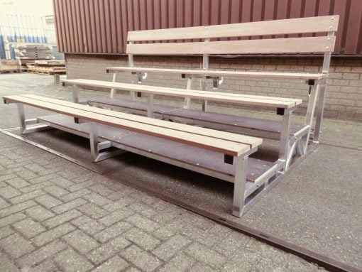 Mobiele tribunebank 3 rijen van 3 meter