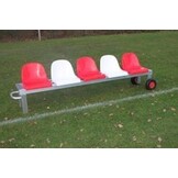 Banc Fixe Terrain de Sport Aluminium avec 4 places