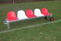 Banc Fixe Terrain de Sport Aluminium avec 4 places