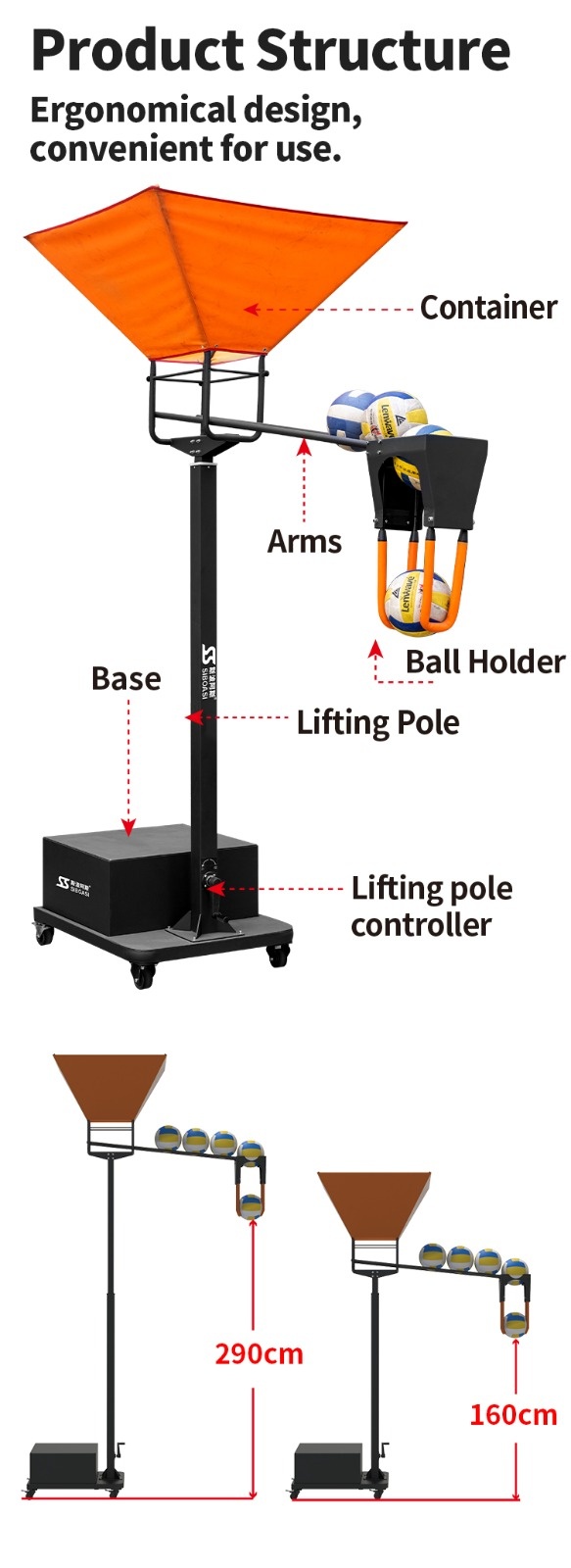 Volleybal trainingsmachine