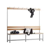 Canapé dressing : ensemble complet de 2 mètres de longueur avec canapé, dossier, porte-manteau et étagère à chaussures