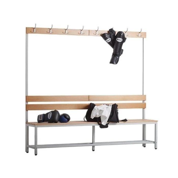 Canapé dressing : ensemble complet de 2 mètres de longueur avec canapé, dossier, porte-manteau et étagère à chaussures