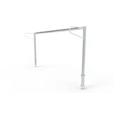 Vast voetbaldoel gecoat Vast P model 500x200