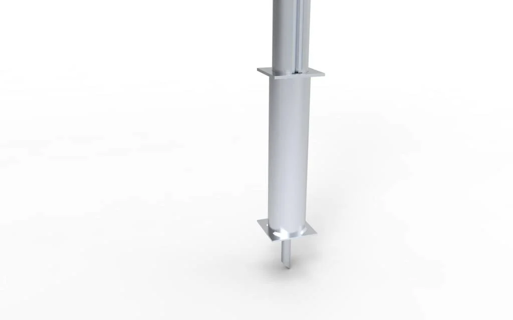 Vast voetbaldoel gecoat Vast P model 500x200