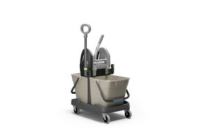 Mopwagen met pers met 2x 15 liter reservoir