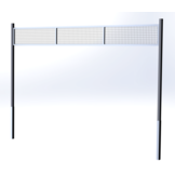 Filet de volley-ball anti-vandalisme, installation fixe