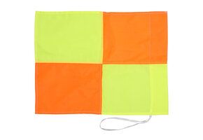 Cornervlag Geel-Oranje Geblokt