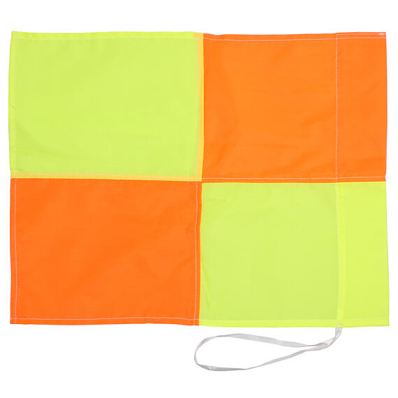 Cornervlag Geel-Oranje Geblokt