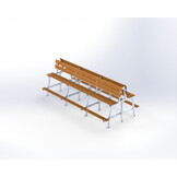 Tandem tribunebank hout