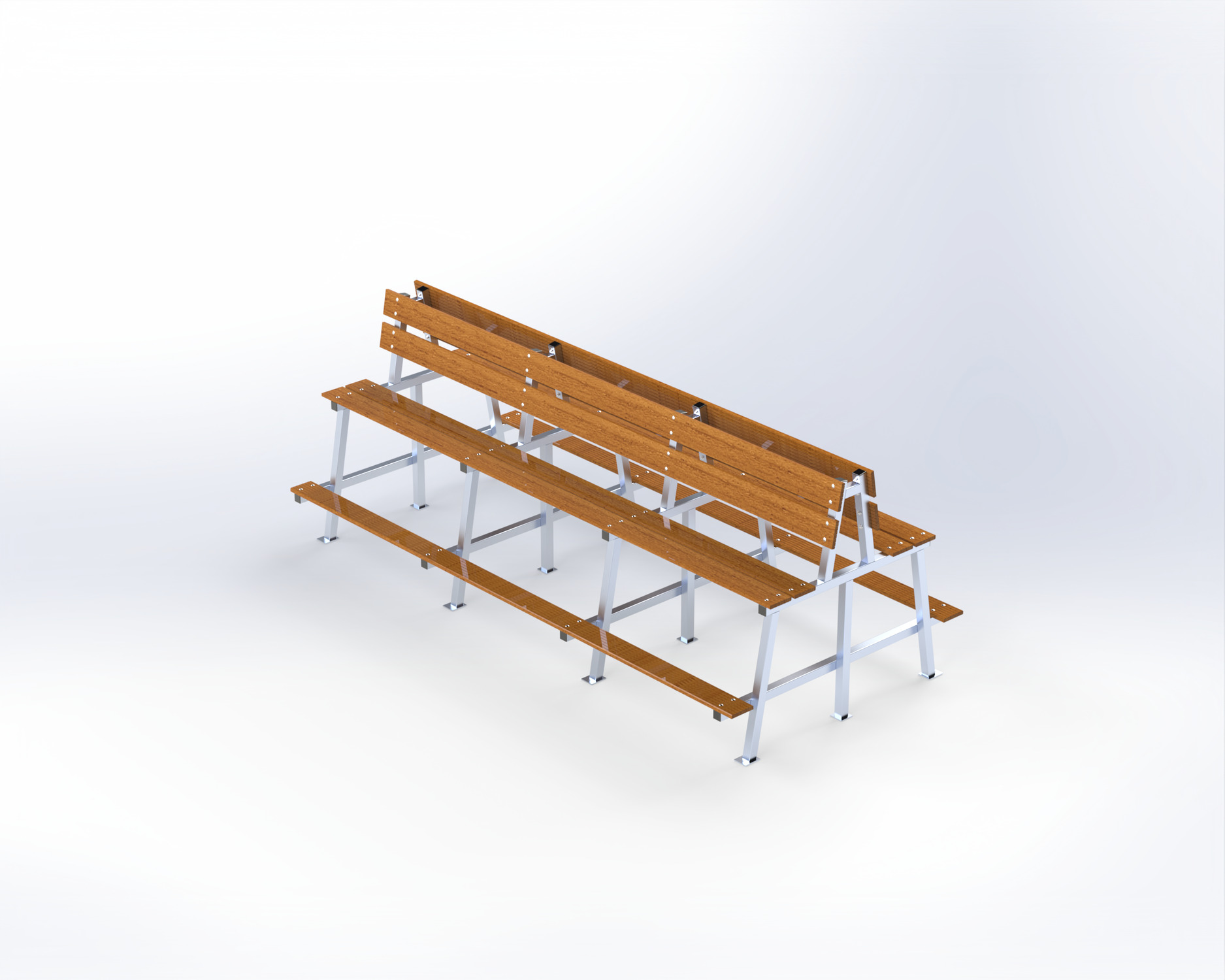 Tandem tribunebank hout