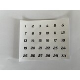 Magneet stickervel 2x van 1 tot 30