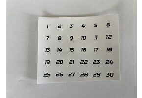Magneet stickervel 2x van 1 tot 30