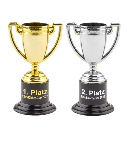 Coupe d'argent 31cm, 35cm, 39cm avec inscription de votre choix