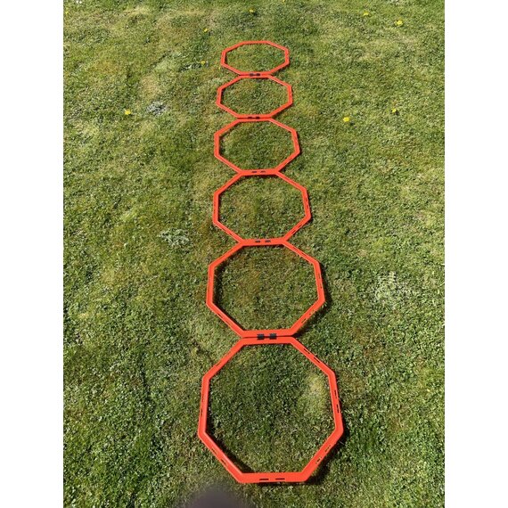 Voetbal Agility Trainingsstokken Apparatuur met tas, 6 Agility Polen, 3