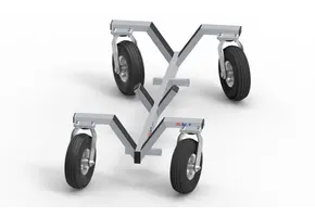 Chariot avec 4 pneus pneumatiques pour déplacer les buts (par paire)