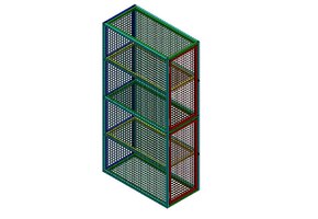 Teamlocker met 2 deuren en 4 schappen