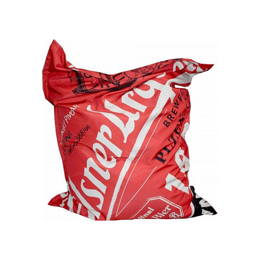 Zitzak met reclame opdruk