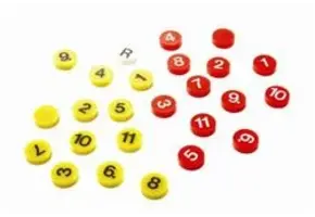 Genummerde  magneten 2x12 stuks  25mm extra sterk