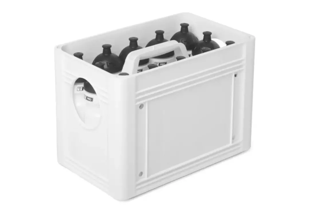 Caisse à bouteilles blanche pour 12 bouteilles