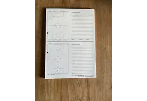 Notitieblok voetbal A4 met 2 velden