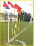 Set van 4x hoekvlag of cornervlag met stok