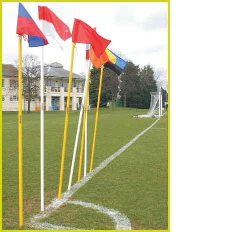 Set van 4x hoekvlag of cornervlag met stok