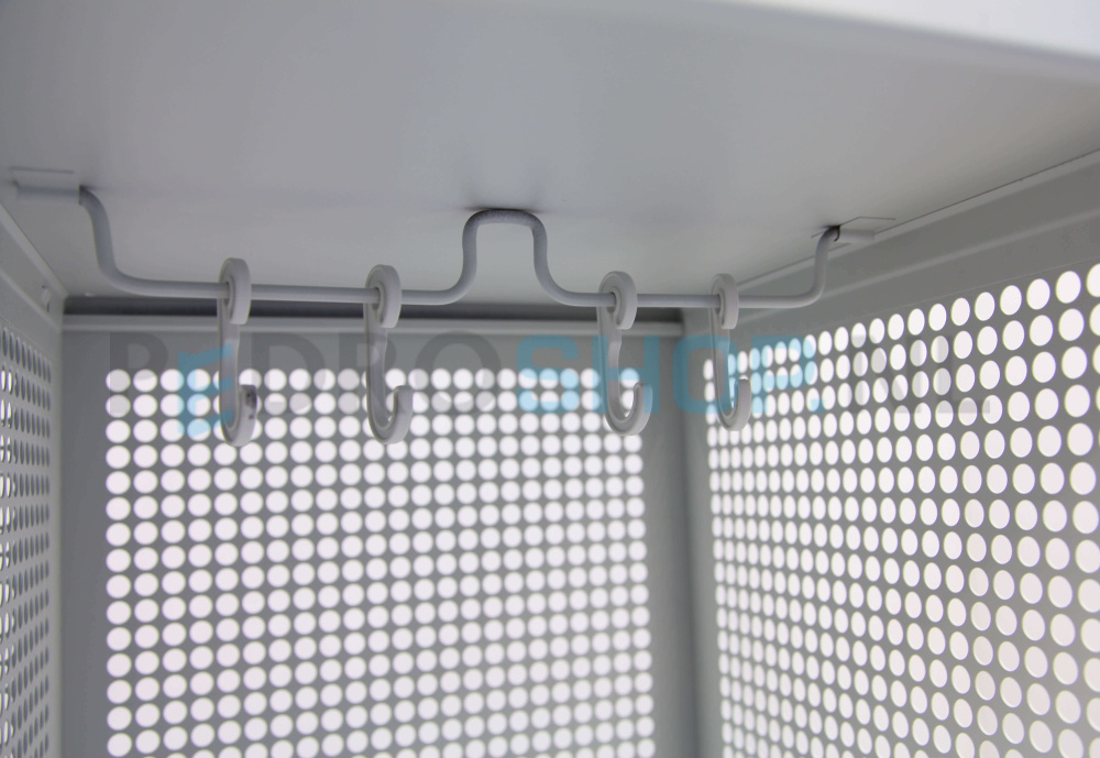 Gaas locker, 2-koloms, 2-deurs, 80 cm breed, aluminium