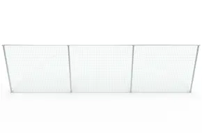 Attrape-balle 15 x 4 mètres avec filet et poteaux