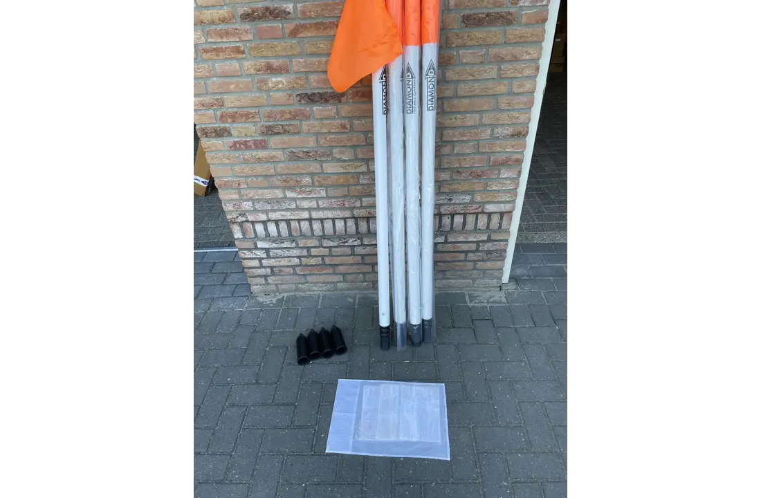 Cornervlagstok set Stadion 4x 50 mm geveerd