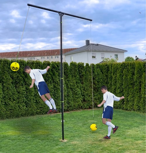 Kopbaltrainer mast  met dubbele pendellijn en bal