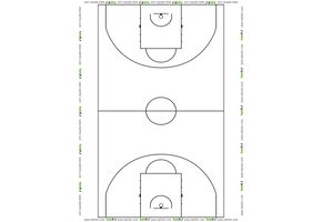 Taktifol Speelveldfolie - Basketbal
