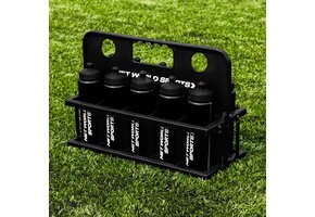 Support à bouteilles d'eau avec 10 bouteilles d'eau noires