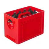 Caisse à bouteilles rouge pour 12 bouteilles