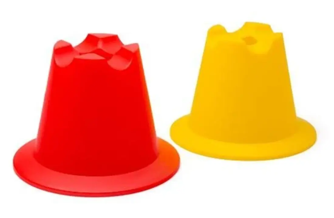Mini pylonen (hoogte 10 cm) – 2 kleuren