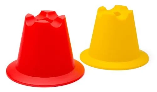 Mini pylonen (hoogte 10 cm) – 2 kleuren