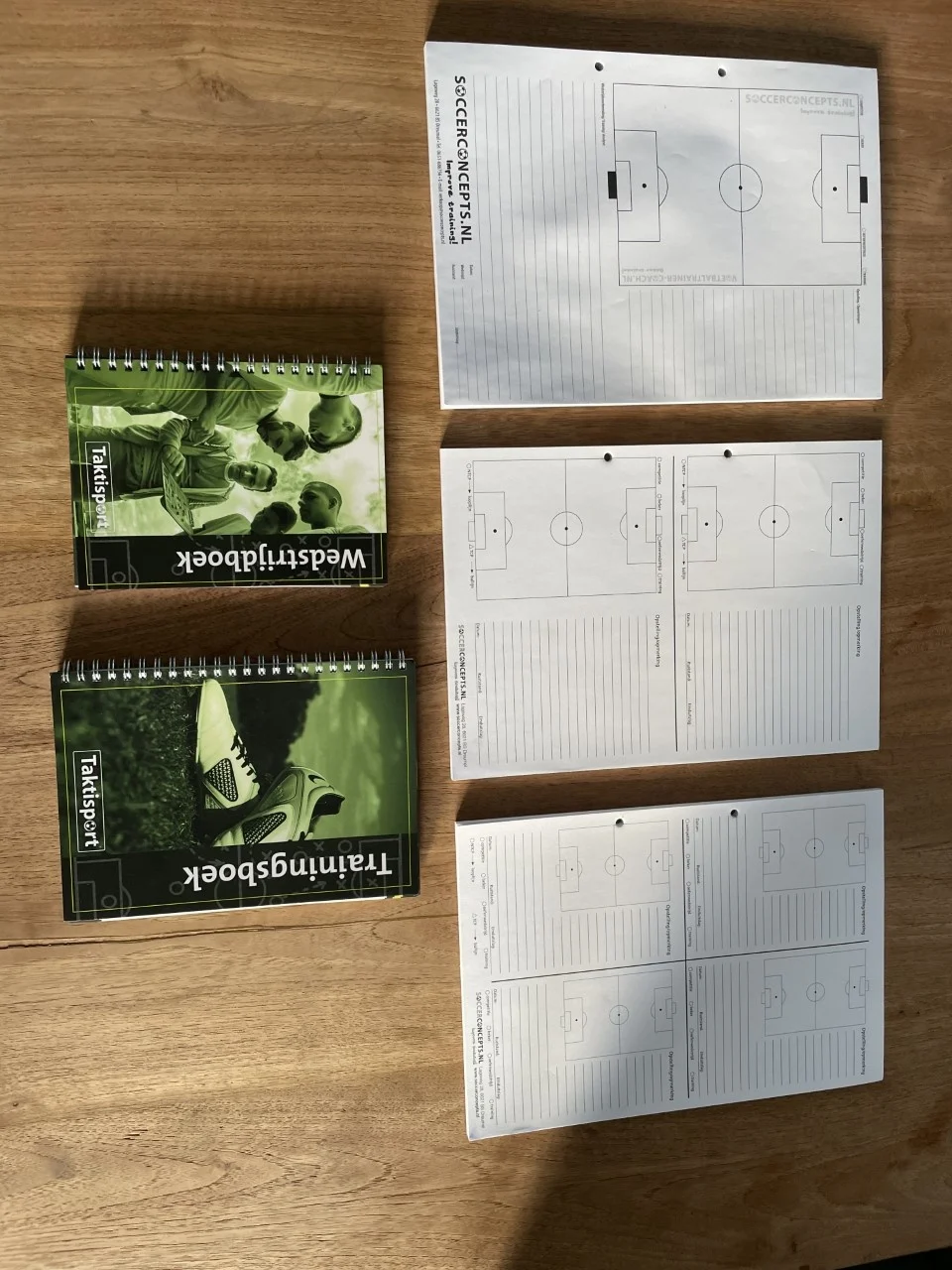 Note set Football 5 parties : Match book, Training book et 3 blocs