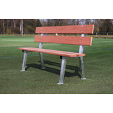 Zitbank hardhout 170cm met rugleuning