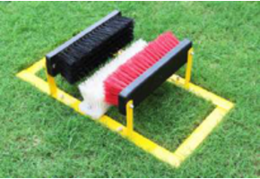 Schoenborstel frame met 3 borstels