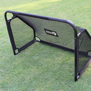 But de football 120cm x 80cm en acier avec filet noir