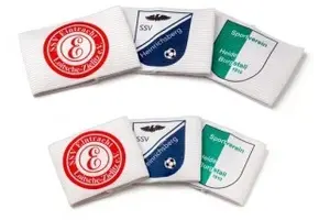 Brassard de capitaine avec impression de votre logo ou texte : Unique par équipe ou club