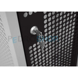 Gaas lockerkast 2-koloms, 8-deurs, 80 cm breed, zwart