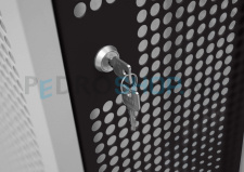 Gaas lockerkast 2-koloms, 8-deurs, 80 cm breed, zwart