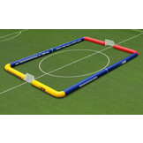 Opblaasbaar voetbalveld 15m x 10m voor 2 doeltjes