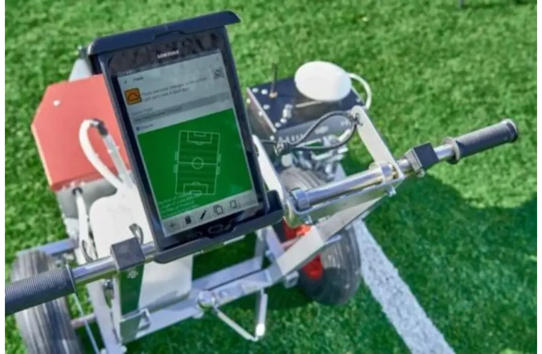 Marquage des lignes avec le pack Robot Basic : marquage effectué une fois par saison