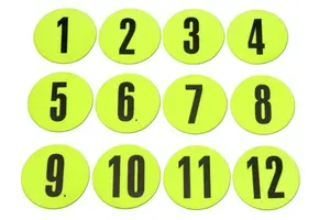 Markeer Stippen met nummer 1-12