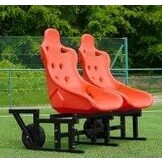 Zitbank  2-zits verrijdbaar met luxe kuip stoelen