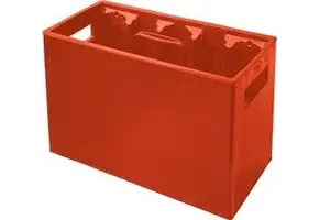 Caisse à bouteilles d'eau (extra robuste) Orange pour 10 bouteilles d'eau