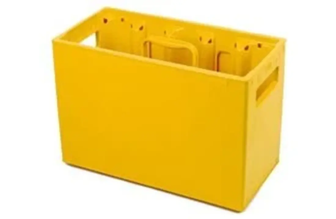 Bidonkrat (extra stevig) Geel voor 10 bidons