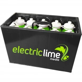 Bidonkrat (extra stevig) met bedrukking plus bidons